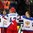 MINSK, BELARUS - MAY 24: Russia's Artyom Anisimov #42 is congratulated by Sergei Shirokov #52 after being named Player of the Game for his team during a 3-1 semifinal round win over Sweden at the 2014 IIHF Ice Hockey World Championship. (Photo by Andre Ringuette/HHOF-IIHF Images)